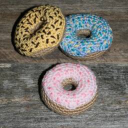 Crochet Donut - Box Set Of 3 Tea Party Food Pretend Play - thumbnail 3