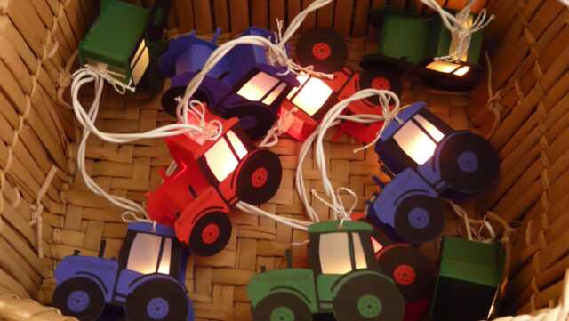 Tractor String Lights - Children's Room Farm Gift For Boys Individual Color Choice Various Designs - image 1