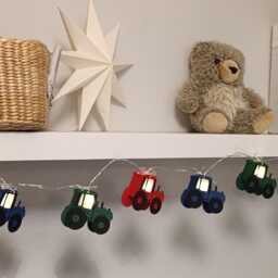 Tractor String Lights - Children's Room Farm Gift For Boys Individual Color Choice Various Designs - thumbnail 2