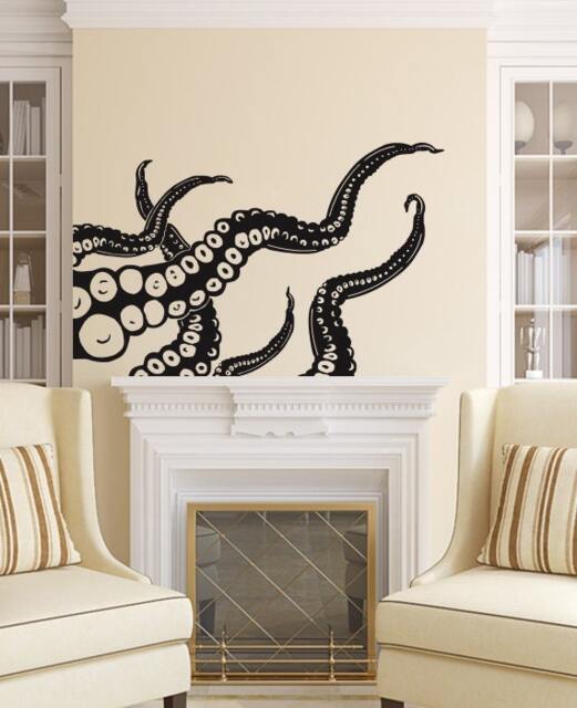 Octopus Wall Decal Tentacles Vinyl Sticker Decals Kraken Fish Deep Sea Scuba Ocean Bathroom Home Decor Nautical Bedroom X23 - image 1