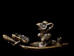 Sumba Keem Bronze Fairy Sculpture, Limited Edition Teddy Bear Art - thumbnail 1