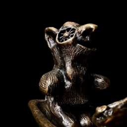 Sumba Keem Bronze Fairy Sculpture, Limited Edition Teddy Bear Art - thumbnail 3