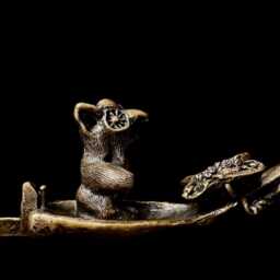 Sumba Keem Bronze Fairy Sculpture, Limited Edition Teddy Bear Art - thumbnail 2
