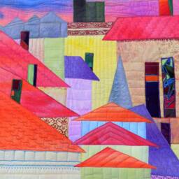 "Landscape Wall Hanging Art Quilt " - thumbnail 3