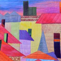 "Landscape Wall Hanging Art Quilt " - thumbnail 4