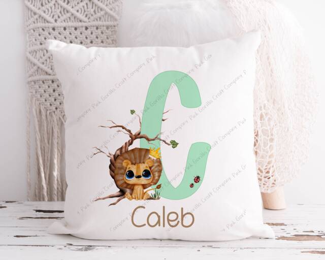 Lion Cushion, Pillow, Gift For Child, Nursery Decor, Gift, Child's Cushion, Cushion Nursery, Birthday Gift - image 1
