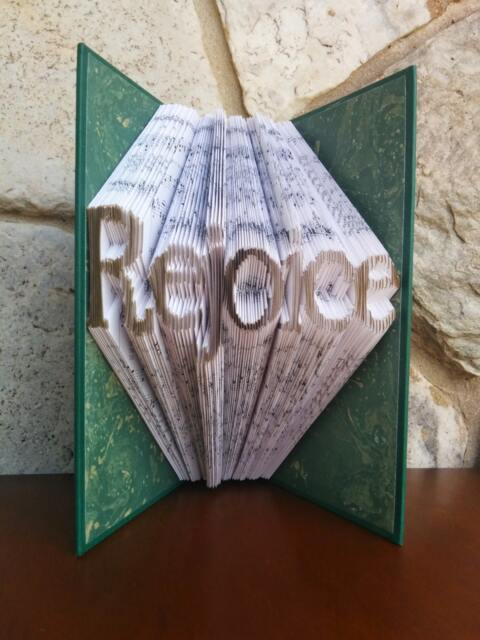 Rejoice - Folded Book Art Hymn, Lds - image 1