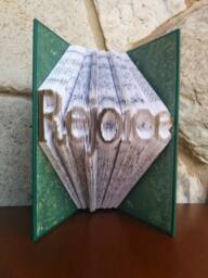 Rejoice - Folded Book Art Hymn, Lds - thumbnail 1