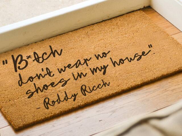 "The Box Roddy Ricch Handwritten Style ""Btch Don't Wear No Shoes in My House" - image 1