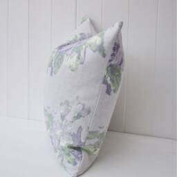 Laura Ashley Purple Floral Cushion Handmade Violetta On Both Sides 16 - thumbnail 3