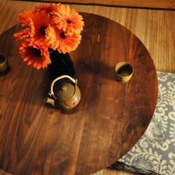 Chabudai Low Japanese Round Dining - Coffee Table - thumbnail 2