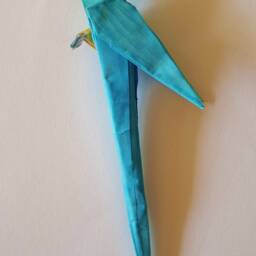 Hand Painted Origami Parrot - thumbnail 4