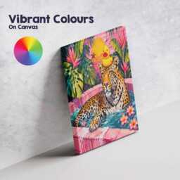 Leopard in Bathtub Wall Hanging Canvas Art Tropical Floral Abstract Luxury Aesthetic Teen Girls Bedroom Cool Jungle Animal Modern Decor Gift - thumbnail 3
