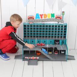 Handmade Wooden Toy Garage Eco-Friendly Playset With Ramps