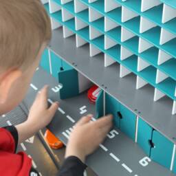 Handmade Wooden Toy Garage Eco-Friendly Playset With Ramps - thumbnail 4
