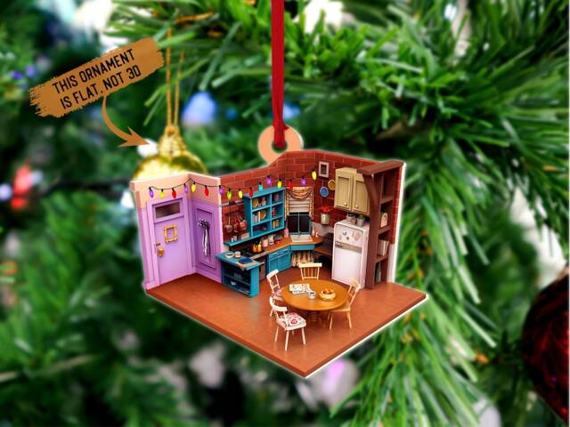 Personalized Friends Room Christmas Ornament, Ornament Tree Hanger, Cute Gift, Gift For Tv Series Lovers - image 1