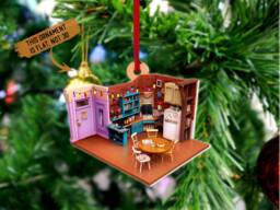 Personalized Friends Room Christmas Ornament, Ornament Tree Hanger, Cute Gift, Gift For Tv Series Lovers