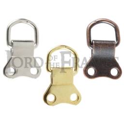 Double D Rings No Screws Nickel Brass Bronze Picture Framing Frame Mirror Hanging Drings - thumbnail 1
