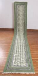 Green Stair Runner Hallway Kilim Living Room Rug Handblock Printed Large Area Square Woven Cotton Dhurrie 6x8 8x8 2x20 Ft - thumbnail 1
