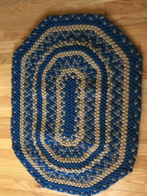 Item # 156. Blue, Beige & Multi Octagonal Rug - image 1