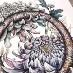 Ouroboros Open Edition - 8 X 10 Fine Art Print Ancient Symbolism Painting - thumbnail 3