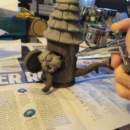 The Sword in The Stone - Archimedes. Handmade Polymer Clay Action Figure. Unique Collectible - thumbnail 4