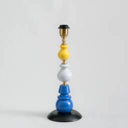 Lampshade, Coton Ikat Handmade Lamp, Blue Lampshade - thumbnail 3
