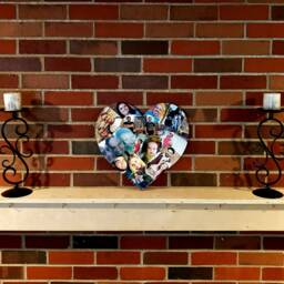 Custom Wall Decor Is The Perfect Gift For Mother's Day Or Graduation, Unique Photo Collage Heart, Personalized Nursery - thumbnail 3