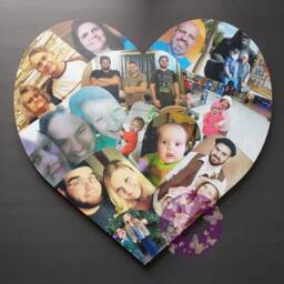 Custom Wall Decor Is The Perfect Gift For Mother's Day Or Graduation, Unique Photo Collage Heart, Personalized Nursery - thumbnail 2