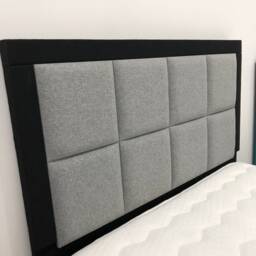 4 Ft Small Double Halo Panel Floorstanding Headboard - thumbnail 3