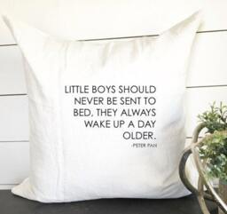 Little Boys Should Never Be Sent To Bed Pillow Cover, 18 X Boy Nursery Pillow Decor, Baby Gift - thumbnail 1