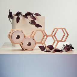 Toilet Paper Holder Honeycomb, Wall Mount Wood Tp Floating Storage Shelf For Bathroom, Hanging Restroom Loo Roll Rack Tissue - thumbnail 2