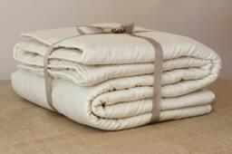 Twin Wool Comforter Organic Cotton Sateen Cover, All Seasons - Us Duty Paid - thumbnail 1