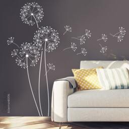 Wall Sticker Modern Dandelion With Flying Seeds, Height 151 cm, Wall Living Room Decoration W317 - thumbnail 2