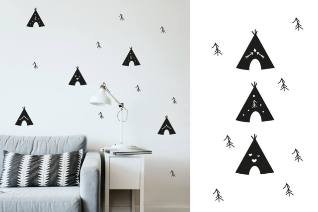 Wall Decal - Teepee Tent Indian Tipi - image 1