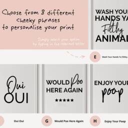 Cheeky Chimp Print, Choice Of Funny Bathroom Quote, Humour Art, I Don't Give A Monkeys Animal Decor, Fun Monkey Art - thumbnail 3