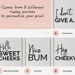 Cheeky Chimp Print, Choice Of Funny Bathroom Quote, Humour Art, I Don't Give A Monkeys Animal Decor, Fun Monkey Art - thumbnail 2