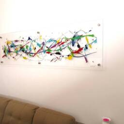 Large Abstract Landscape Art - Original Multicoloured Acrylic Painting - Handmade Contemporary Wall Decor - thumbnail 4