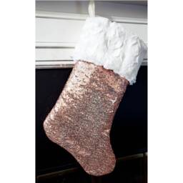 Christmas Sale Free Monogrammingshimmery Rosegold Sequin Christmas Stocking With Personalization/Free Shipping More Colors - thumbnail 3