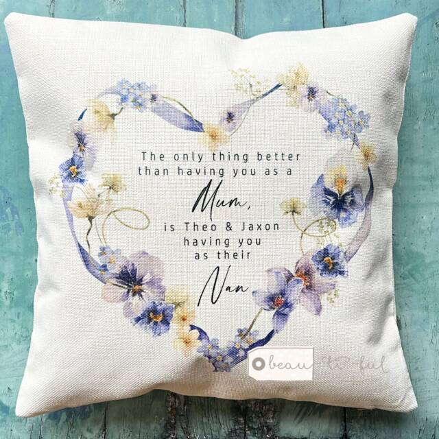 Personalised The Only Thing Better Than Having You As.. Quote Lilac Ribbon Floral Design Home Linen Style Cushion Cover