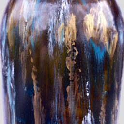 Turquoise & Gold Accent Lamp, Upcycled Wine Bottle, Hand-Painted, Gift For Mom, Mother's Day - thumbnail 2