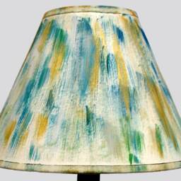 Turquoise & Gold Accent Lamp, Upcycled Wine Bottle, Hand-Painted, Gift For Mom, Mother's Day - thumbnail 3