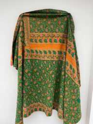 Vintage Cotton Kantha Quilt Reversible Patchwork Block Print Handmade Boho Throw - thumbnail 1