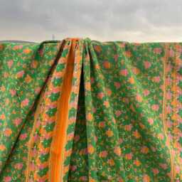 Vintage Cotton Kantha Quilt Reversible Patchwork Block Print Handmade Boho Throw - thumbnail 3
