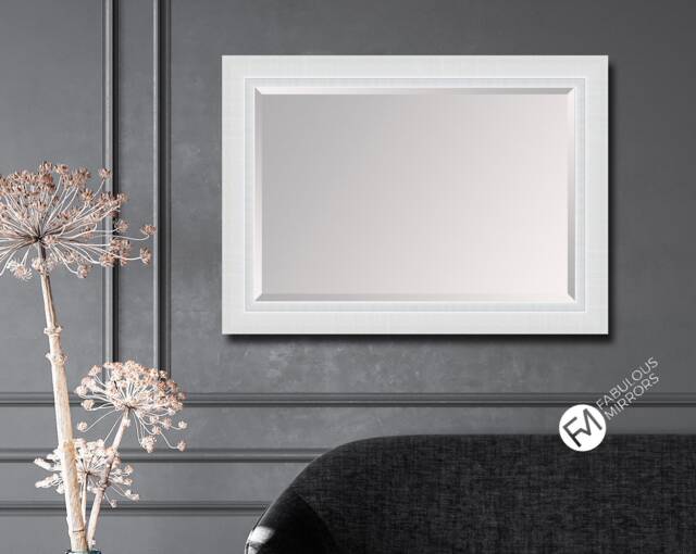 Large Silver Brushed Framed Mirror Modern Elegant Edge Wall - Choice Of Size Premium Quality Free P&p - image 1