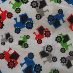 Tractor Lampshade Colourful Kids Cotton Farmyeard Fabric Lamp Shade Red Green Blue Handmade Drum Ceiling Pendant Or Table Floor - thumbnail 4