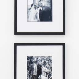 Thin Black Picture Frame, Poster Frames With Mount, Square Wall Decor - thumbnail 3