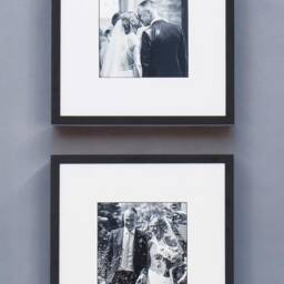 Thin Black Picture Frame, Poster Frames With Mount, Square Wall Decor - thumbnail 2