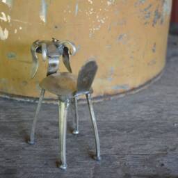 Goat Silverware Small Farm Sculptures Garden Vintage Silver Metal Animal Lover Gift Handmade - thumbnail 3