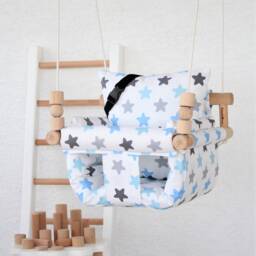 Handmade Wooden Baby Swing Montessori Highchair With Table - thumbnail 3
